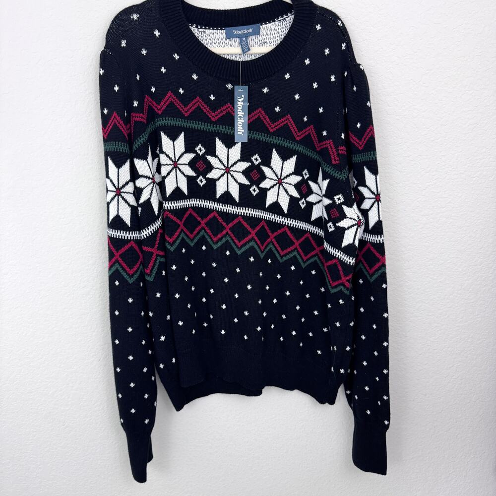 Modcloth Women Fair Isle Knit Pullover Sweater Size 3X Holiday Winter Christmas
